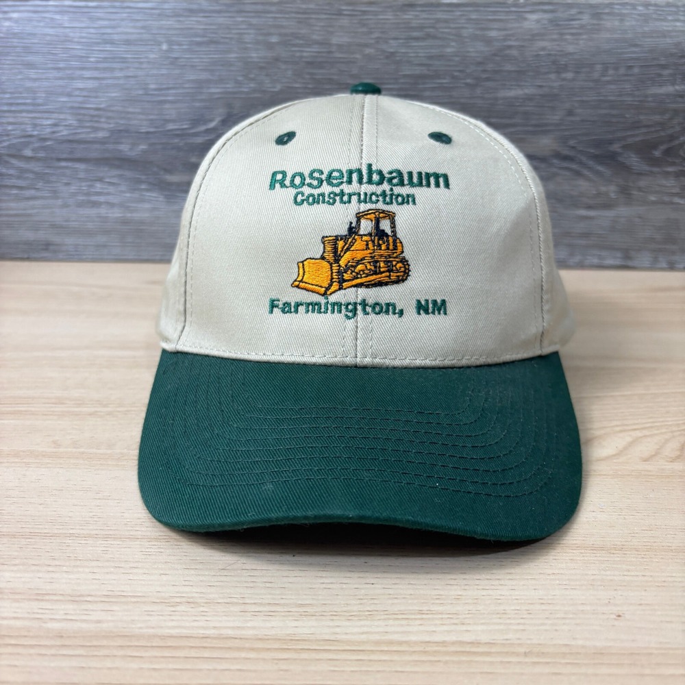 Rosenbaum Construction Hat Cap Snap Back Brown‎ Green Farmington New Mexico
